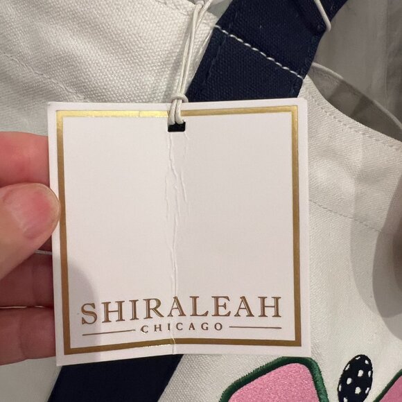 SHIRALEAH Canvas Embroidered Pickleball Paddles Large Tote Bag - Picture 2 of 10